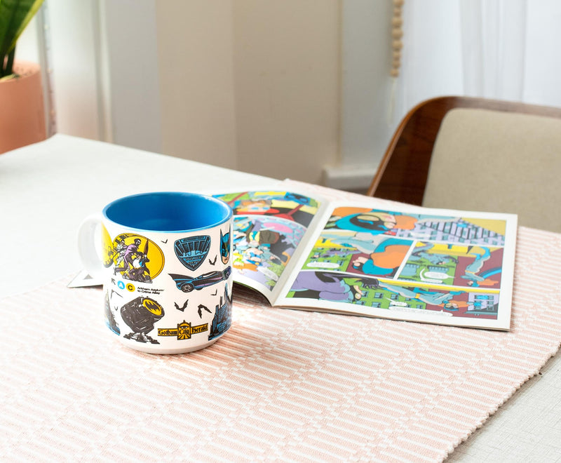 DC Comics Batman Allover Print Single Stackable Ceramic Mug | Holds 13 Ounces product image 6 of 7