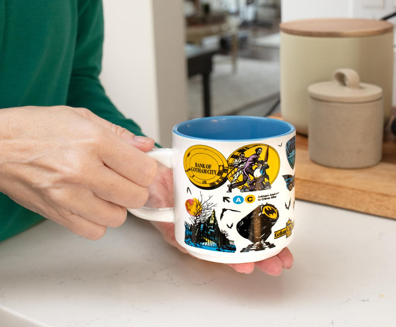 DC Comics Batman Allover Print Single Stackable Ceramic Mug | Holds 13 Ounces product image 7 of 7