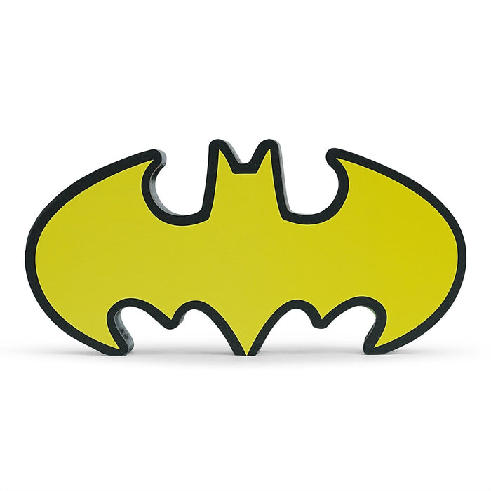DC Comics Batman Emblem Die-Cut Wooden Wall Art Sign | 4 x 8 Inches