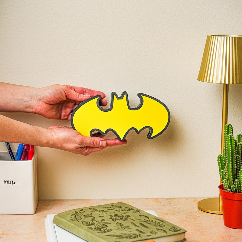 DC Comics Batman Emblem Die-Cut Wooden Wall Art Sign | 4 x 8 Inches product image 4 of 6