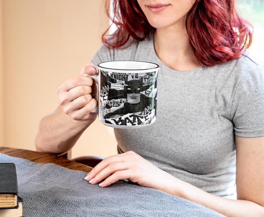 DC Comics Batman Collage Ceramic Camper Mug | Holds 20 Ounces