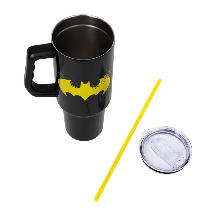 DC Comics Batman Logo 40-Ounce Stainless Steel Tumbler With Handle