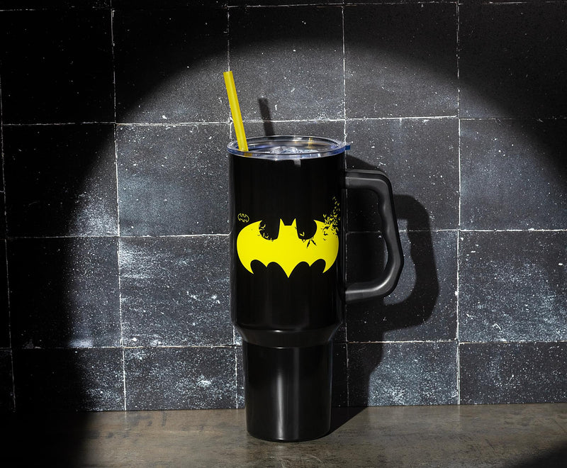 DC Comics Batman Logo 40-Ounce Stainless Steel Tumbler With Handle product image 4 of 8