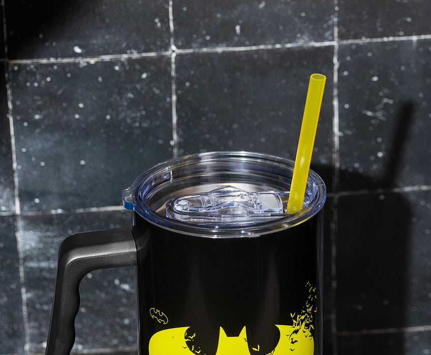 DC Comics Batman Logo 40-Ounce Stainless Steel Tumbler With Handle