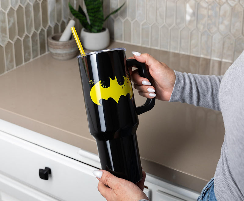 DC Comics Batman Logo 40-Ounce Stainless Steel Tumbler With Handle product image 6 of 8