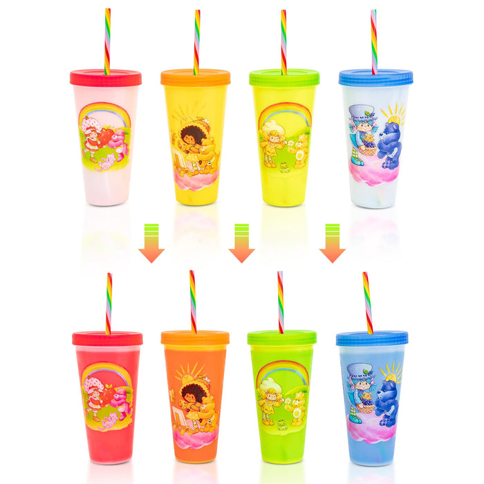 Care Bears x Strawberry Shortcake - 4-Piece Color-Changing Tumbler Set | 24 Ounces