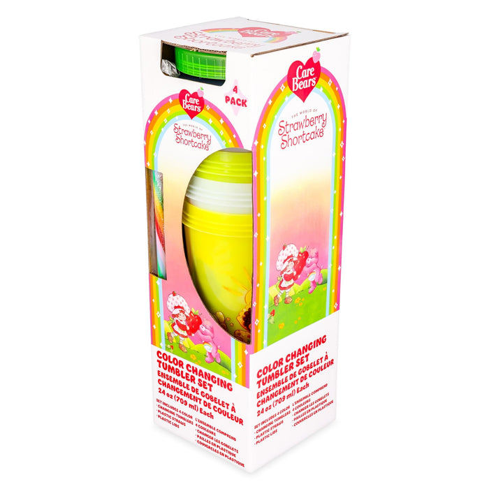 Care Bears x Strawberry Shortcake - 4-Piece Color-Changing Tumbler Set | 24 Ounces