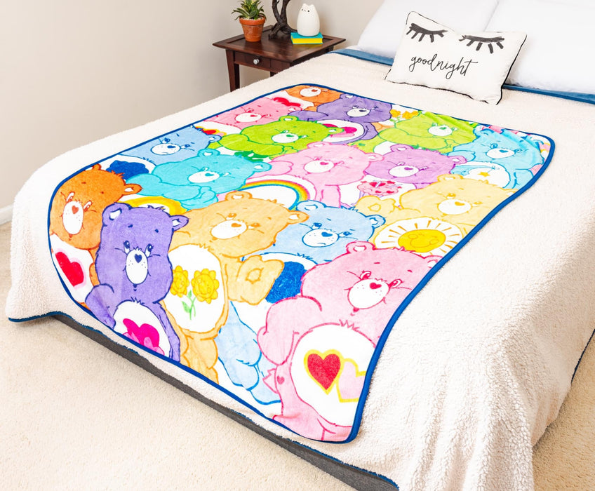 Care Bears - Character Collage Fleece Throw Blanket | 45 x 60 Inches