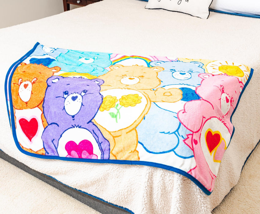 Care Bears - Character Collage Fleece Throw Blanket | 45 x 60 Inches