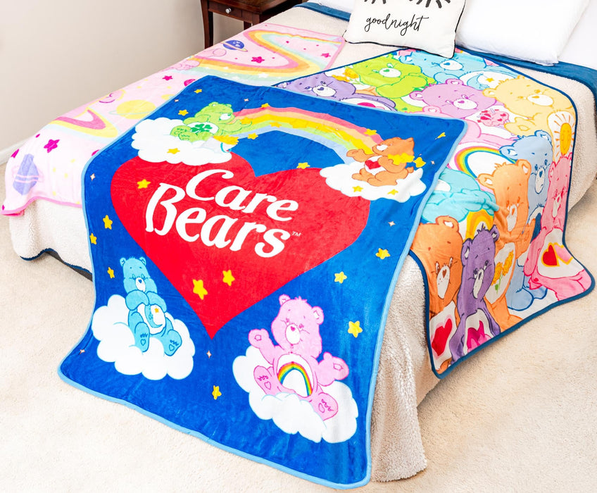 Care Bears - Character Collage Fleece Throw Blanket | 45 x 60 Inches