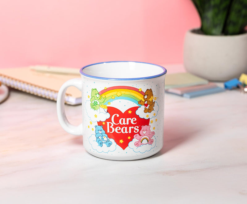 Care Bears Rainbow Heart Logo Ceramic Camper Mug | Holds 20 Ounces product image 3 of 7