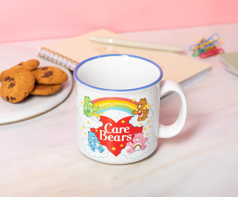 Care Bears Rainbow Heart Logo Ceramic Camper Mug | Holds 20 Ounces product image 4 of 7