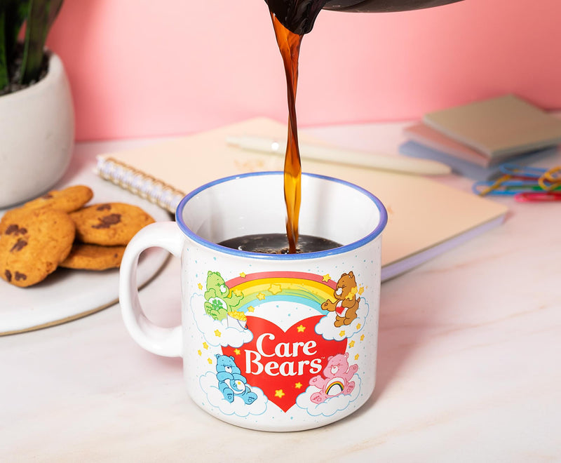 Care Bears Rainbow Heart Logo Ceramic Camper Mug | Holds 20 Ounces product image 5 of 7
