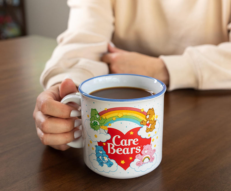 Care Bears Rainbow Heart Logo Ceramic Camper Mug | Holds 20 Ounces product image 6 of 7