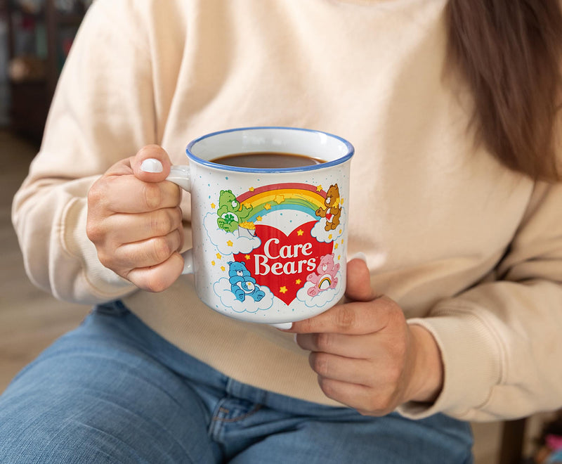 Care Bears Rainbow Heart Logo Ceramic Camper Mug | Holds 20 Ounces product image 7 of 7