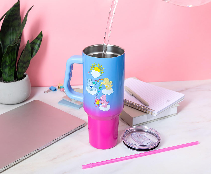 Care Bears Ombre 40-Ounce Stainless Steel Tumbler With Handle