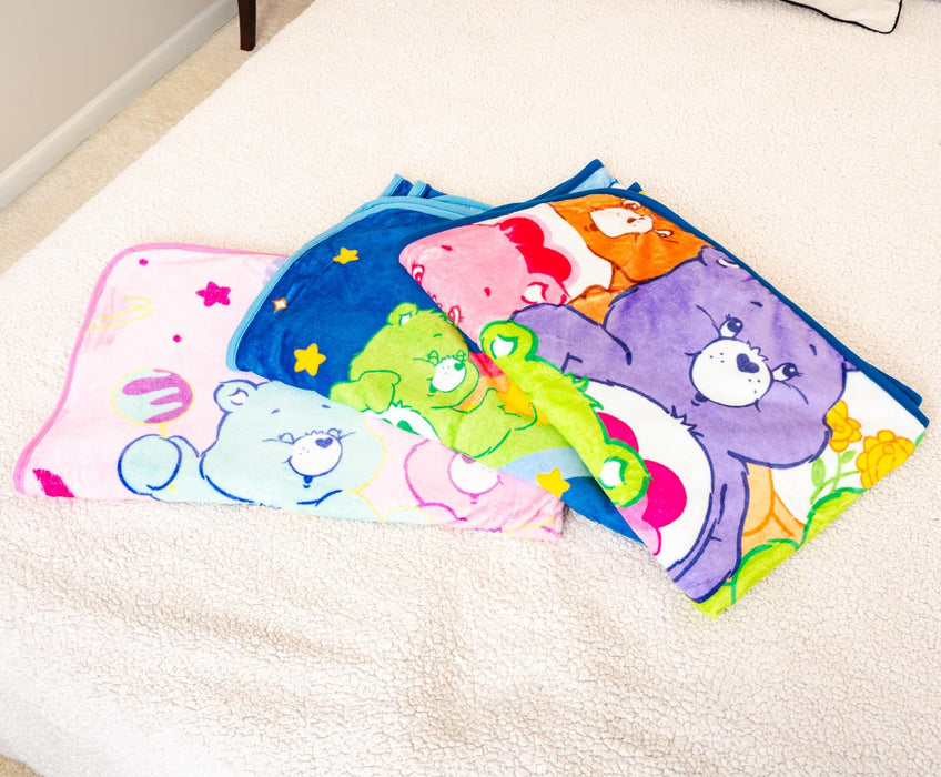 Care Bears - Rainbow Heart Logo Fleece Throw Blanket | 45 x 60 Inches
