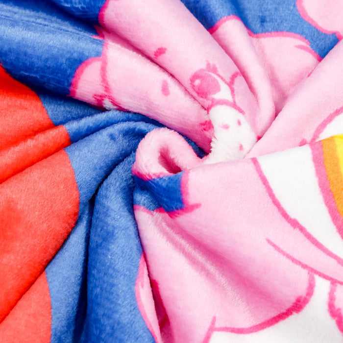 Care Bears - Rainbow Heart Logo Fleece Throw Blanket | 45 x 60 Inches