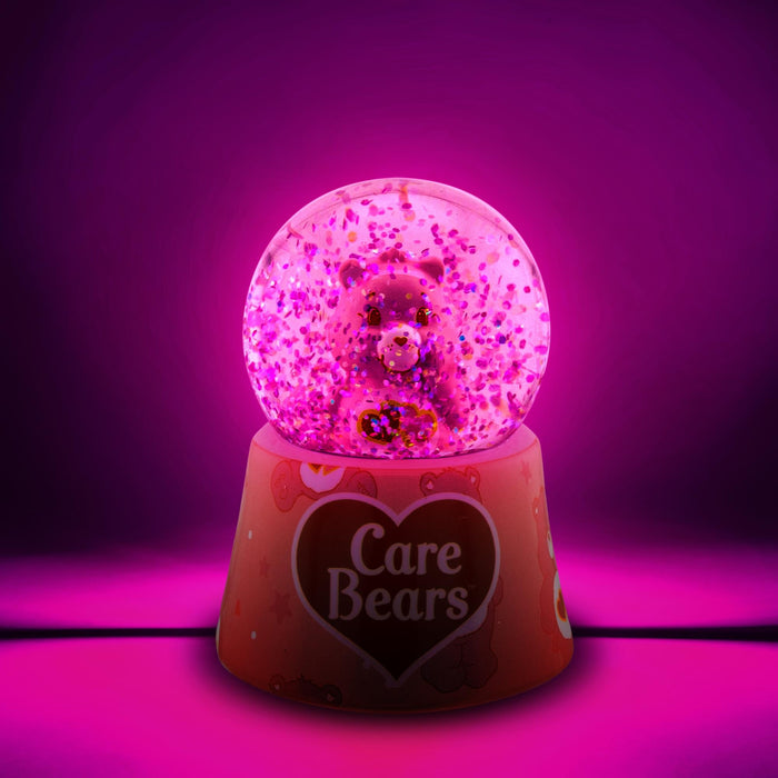 Care Bears - Love-A-Lot Bear Mini Light-Up Snow Globe | 3 Inches Tall