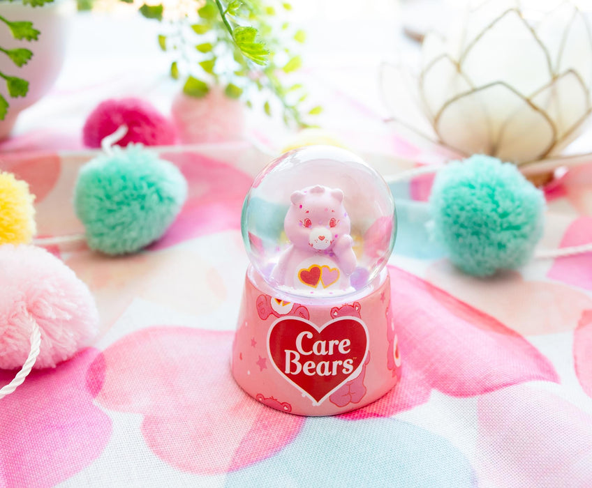Care Bears - Love-A-Lot Bear Mini Light-Up Snow Globe | 3 Inches Tall