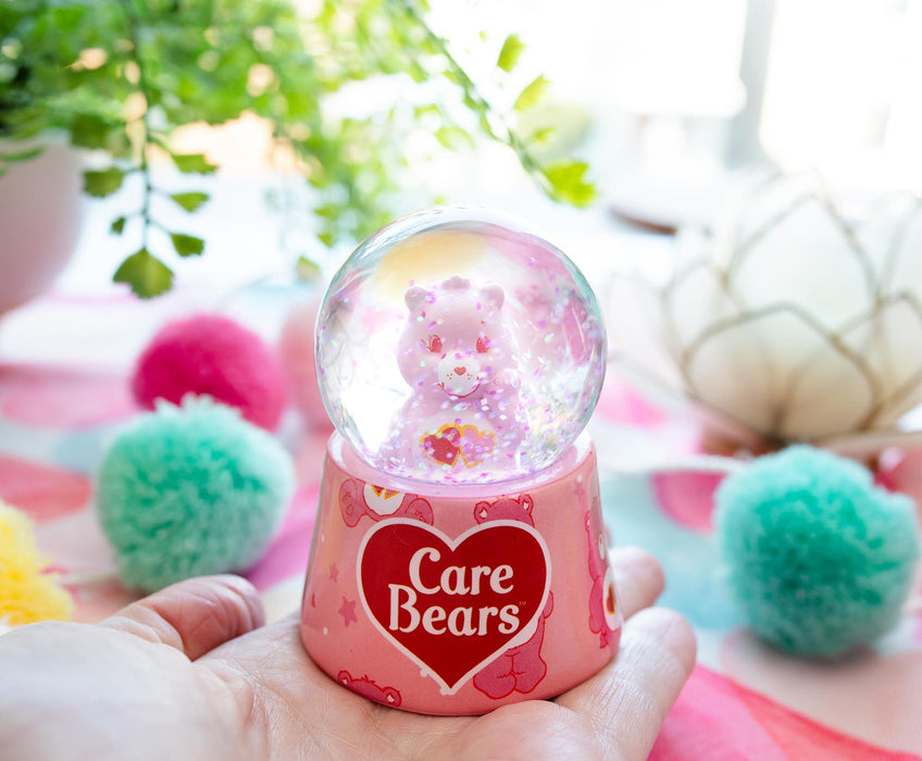 Care Bears - Love-A-Lot Bear Mini Light-Up Snow Globe | 3 Inches Tall