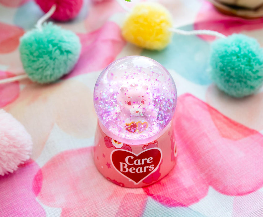 Care Bears - Love-A-Lot Bear Mini Light-Up Snow Globe | 3 Inches Tall