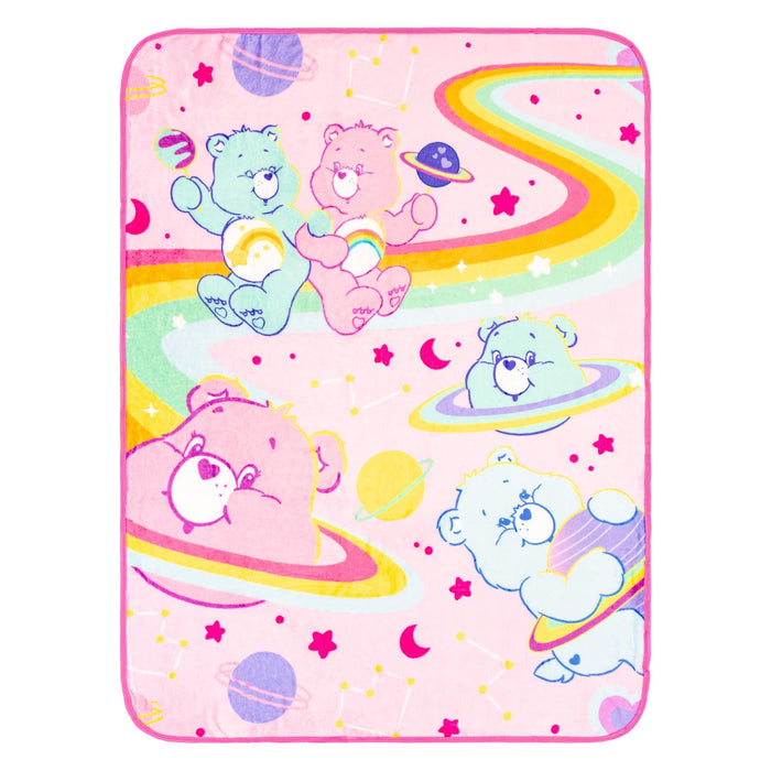 Care Bears - Rainbow Cosmic Space Fleece Throw Blanket | 45 x 60 Inches