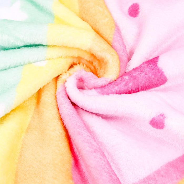 Care Bears - Rainbow Cosmic Space Fleece Throw Blanket | 45 x 60 Inches