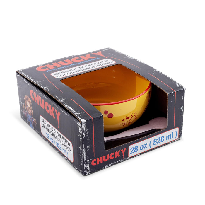 Child's Play - Good Guys Ceramic Bowl with Color-Changing Spoon | Holds 28 Ounces
