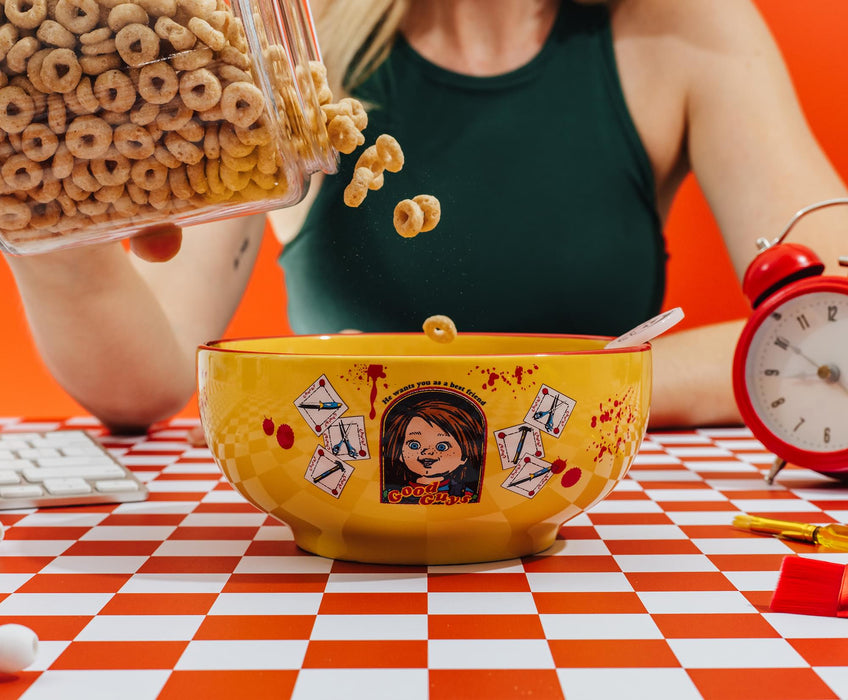 Child's Play - Good Guys Ceramic Bowl with Color-Changing Spoon | Holds 28 Ounces