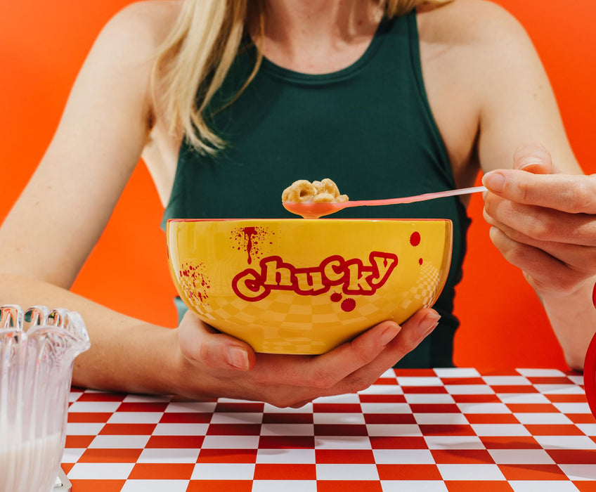 Child's Play - Good Guys Ceramic Bowl with Color-Changing Spoon | Holds 28 Ounces