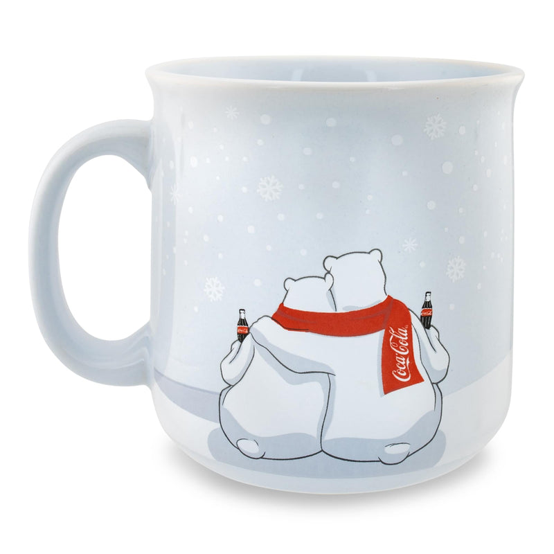 Coca-Cola Holiday Polar Bears Ceramic Camper Mug | Holds 20 Ounces product image 2 of 8