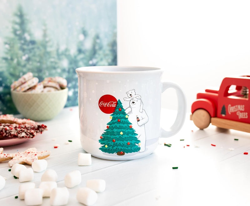 Coca-Cola Holiday Polar Bears Ceramic Camper Mug | Holds 20 Ounces product image 3 of 8