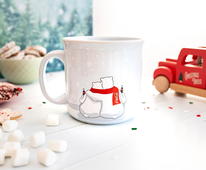 Coca-Cola Holiday Polar Bears Ceramic Camper Mug | Holds 20 Ounces product image 4 of 8