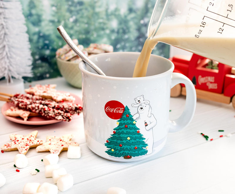 Coca-Cola Holiday Polar Bears Ceramic Camper Mug | Holds 20 Ounces product image 5 of 8