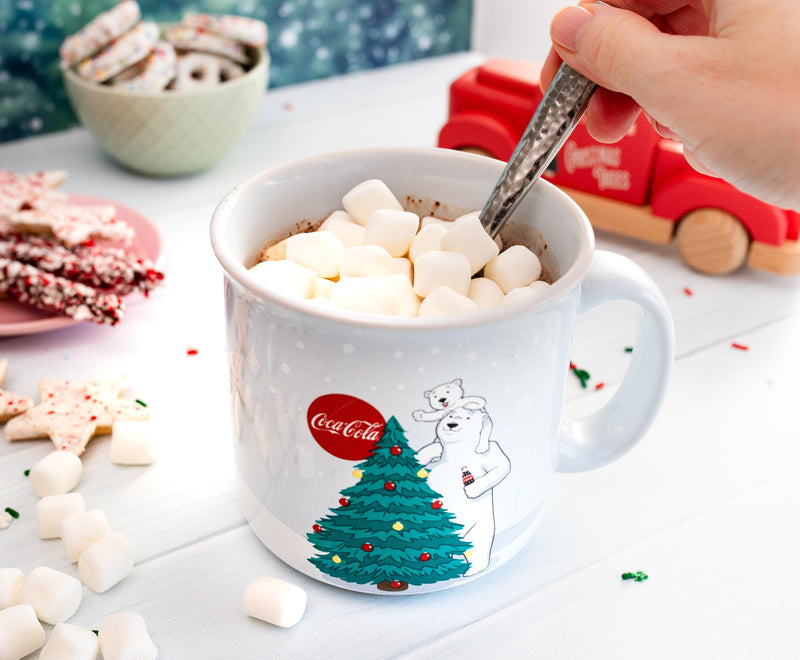 Coca-Cola Holiday Polar Bears Ceramic Camper Mug | Holds 20 Ounces product image 6 of 8