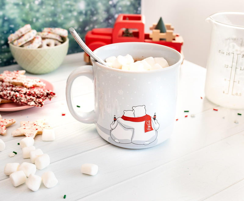 Coca-Cola Holiday Polar Bears Ceramic Camper Mug | Holds 20 Ounces product image 7 of 8