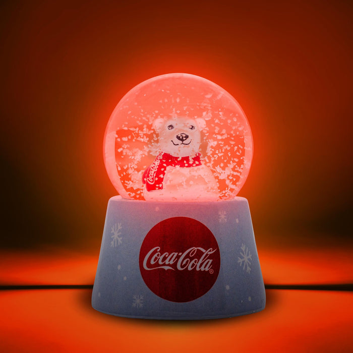 Coca-Cola - Holiday Polar Bear 3-Inch Mini Light-Up Snow Globe