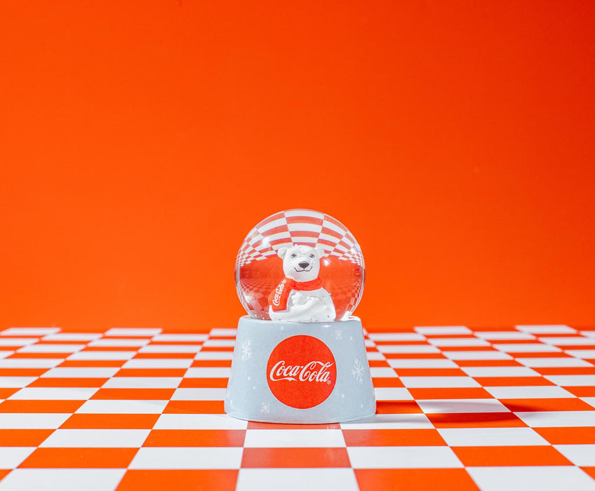 Coca-Cola - Holiday Polar Bear 3-Inch Mini Light-Up Snow Globe