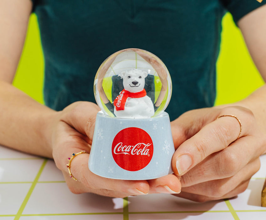 Coca-Cola - Holiday Polar Bear 3-Inch Mini Light-Up Snow Globe