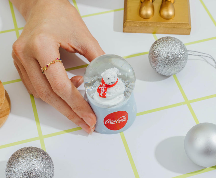 Coca-Cola - Holiday Polar Bear 3-Inch Mini Light-Up Snow Globe