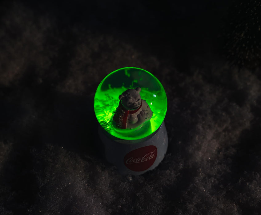 Coca-Cola - Holiday Polar Bear 3-Inch Mini Light-Up Snow Globe