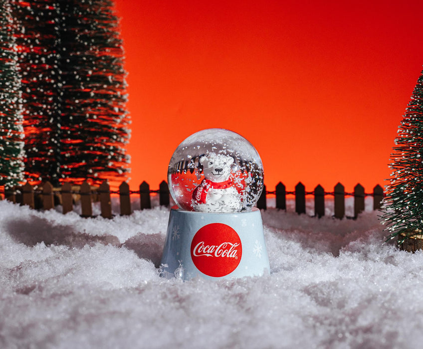Coca-Cola - Holiday Polar Bear 3-Inch Mini Light-Up Snow Globe