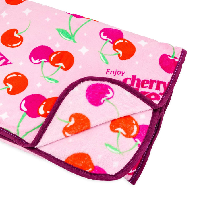 Coca-Cola - Cherry Coke Logo Collage Fleece Throw Blanket | 45 x 60 Inches