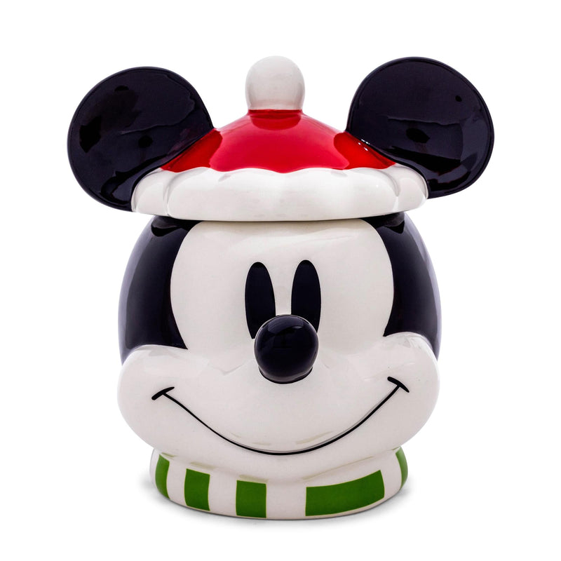 Disney Santa Mickey Mouse 6-inch Sculpted Ceramic Snack Jar product image 1 of 10