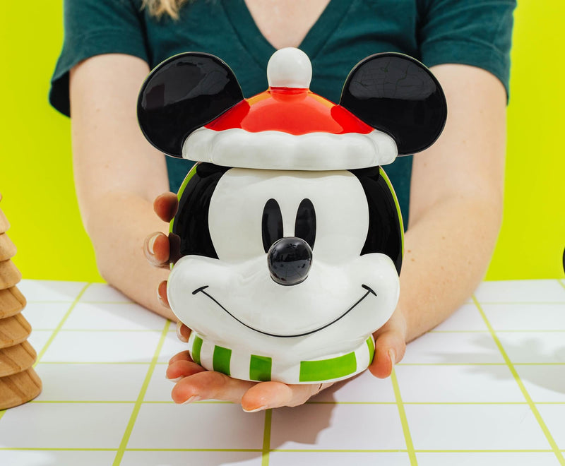 Disney Santa Mickey Mouse 6-inch Sculpted Ceramic Snack Jar product image 7 of 10