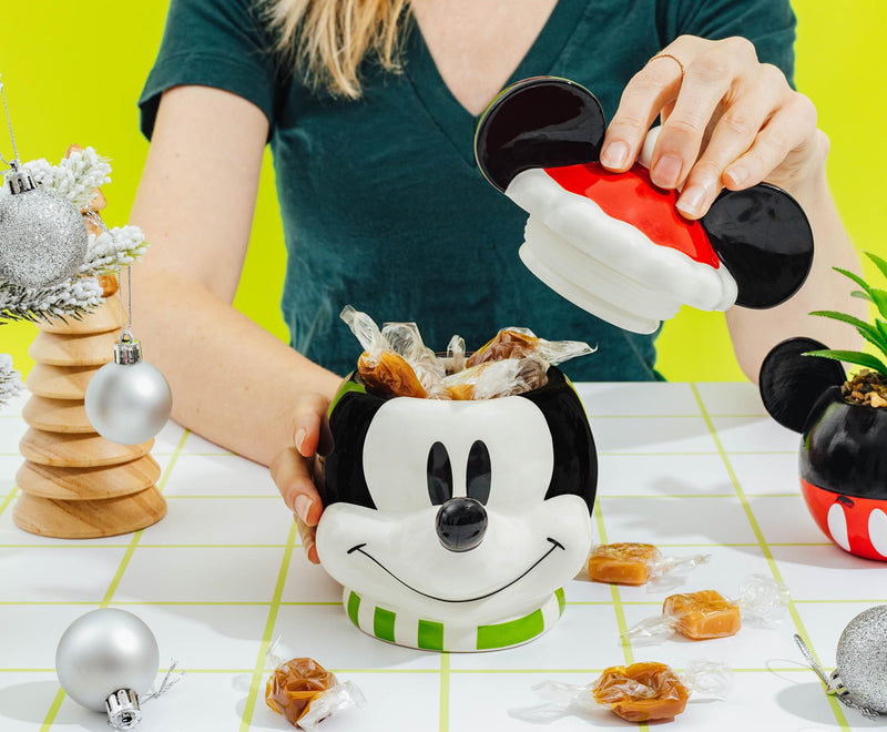 Disney Santa Mickey Mouse 6-inch Sculpted Ceramic Snack Jar product image 9 of 10
