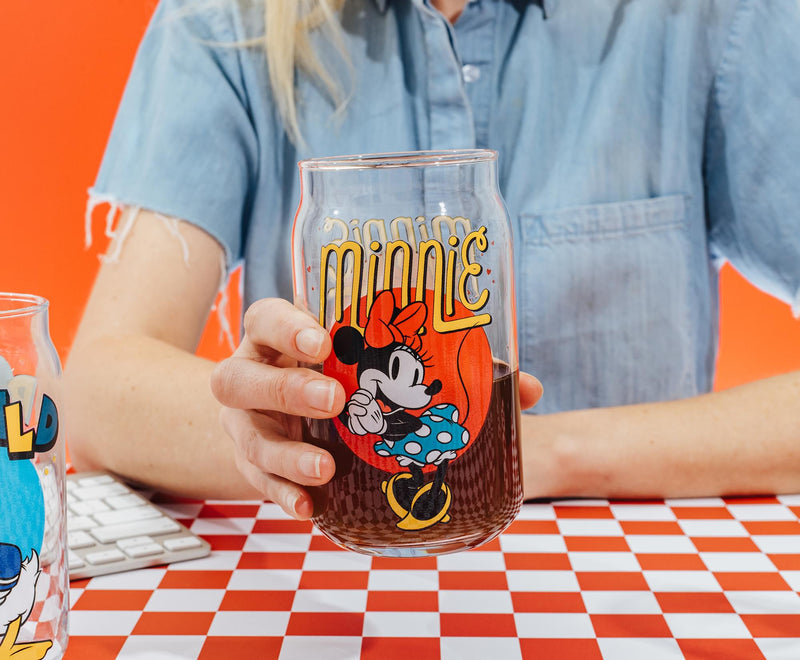 Disney Mickey Mouse and Friends 4-Piece Glass Can Set | Each Holds 16 Ounces product image 5 of 7