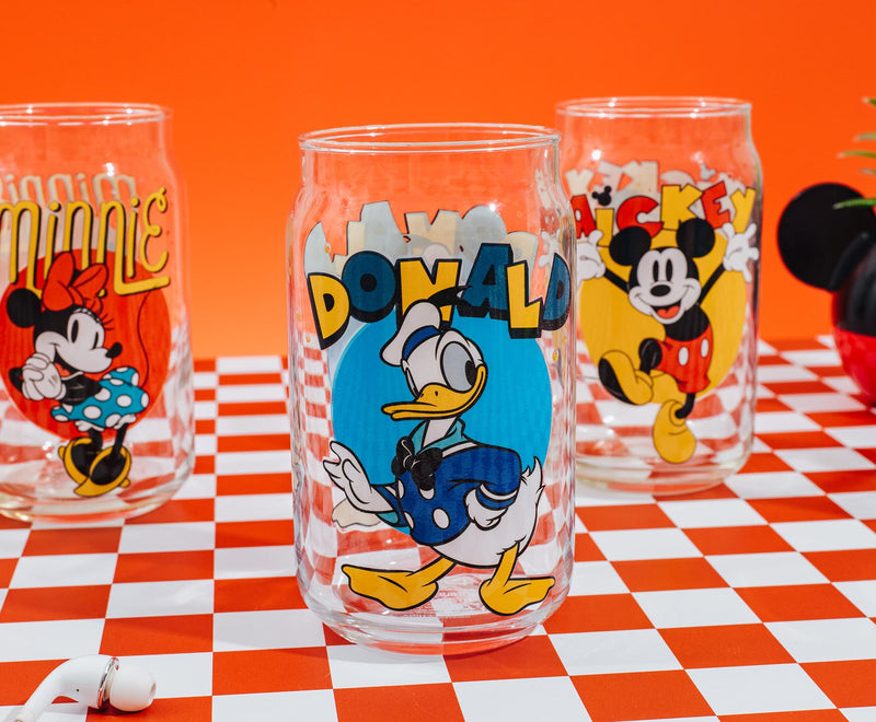 Disney Mickey Mouse and Friends 4-Piece Glass Can Set | Each Holds 16 Ounces product image 6 of 7