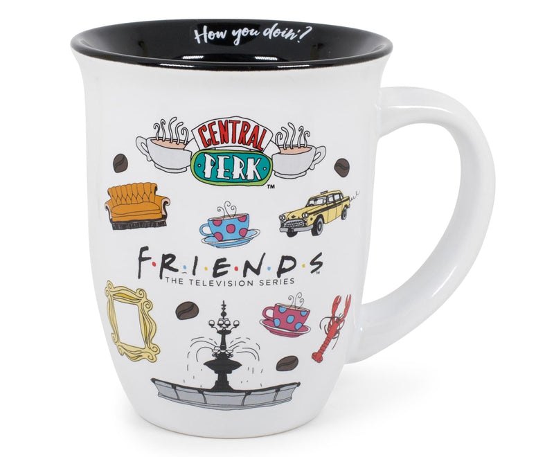 Friends Icons Wide Rim Latte Mug | Holds 16 Ounces product image 1 of 6